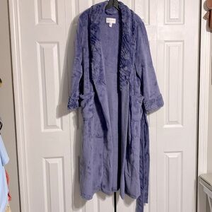 Carole Hochman indigo soft belted robe size MEDIUM